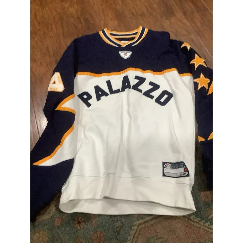 Vintage Palazzo Crew Neck Sweater Mens Size L  Graphic Print